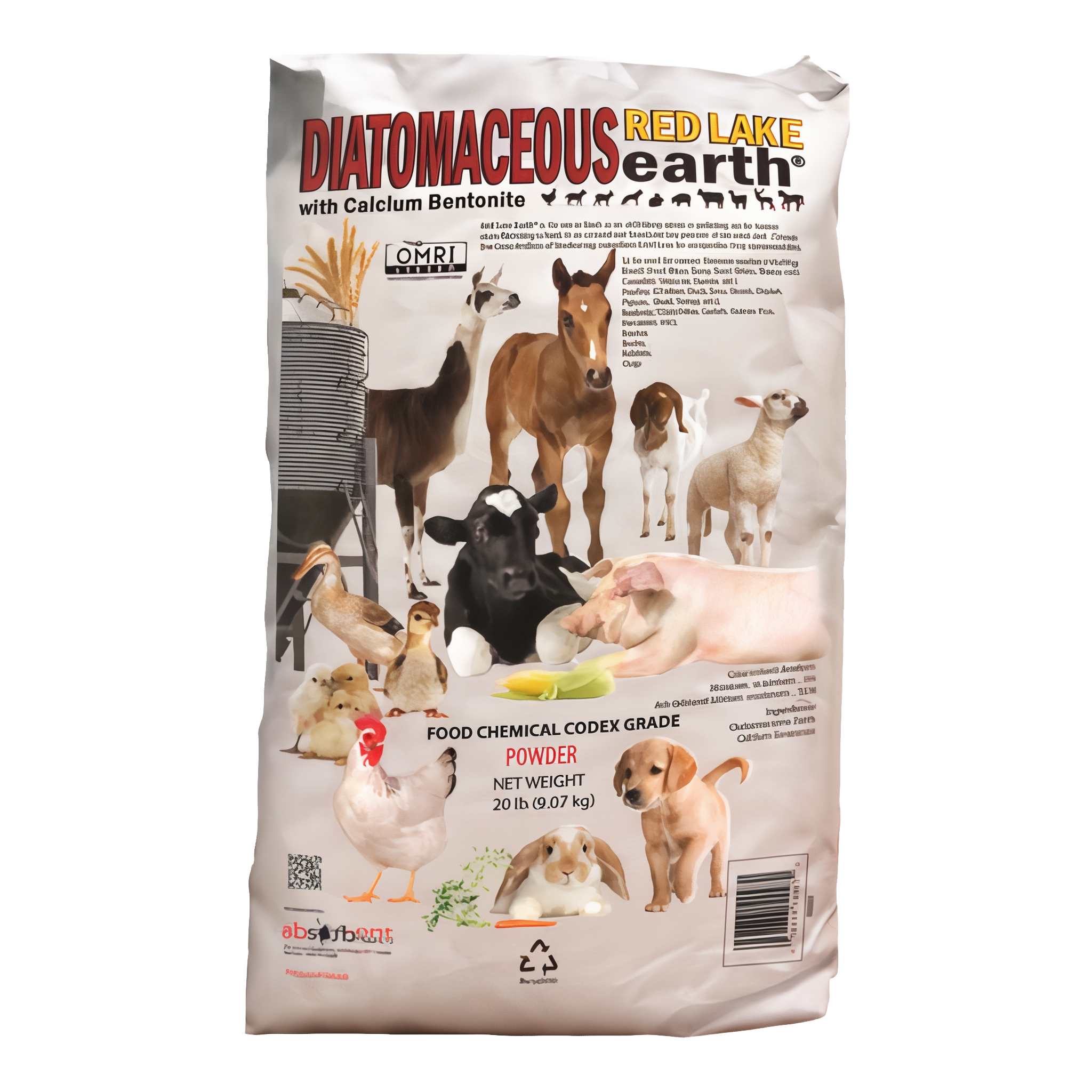 Red Lake Earth Diatomaceous with Calcium Bentonite, 20 lb bag