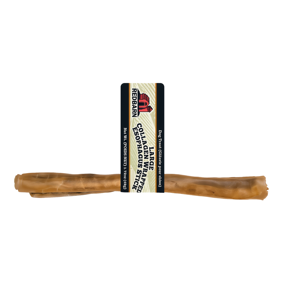 Redbarn Collagen Wrapped Esophagus Stick -- a single collagen wrapped esophagus stick