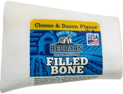 Redbarn Large Cheese n' Bacon Filled Bone Dog Treat