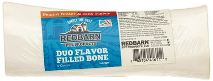 Redbarn Large Peanut Butter & Jelly Filled Duo Bone Dog Treat