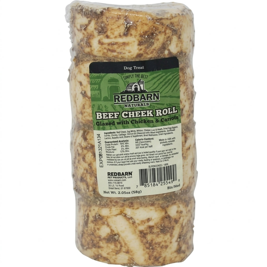 Redbarn Pet Products Beef Cheek Roll Chicken & Carrot
