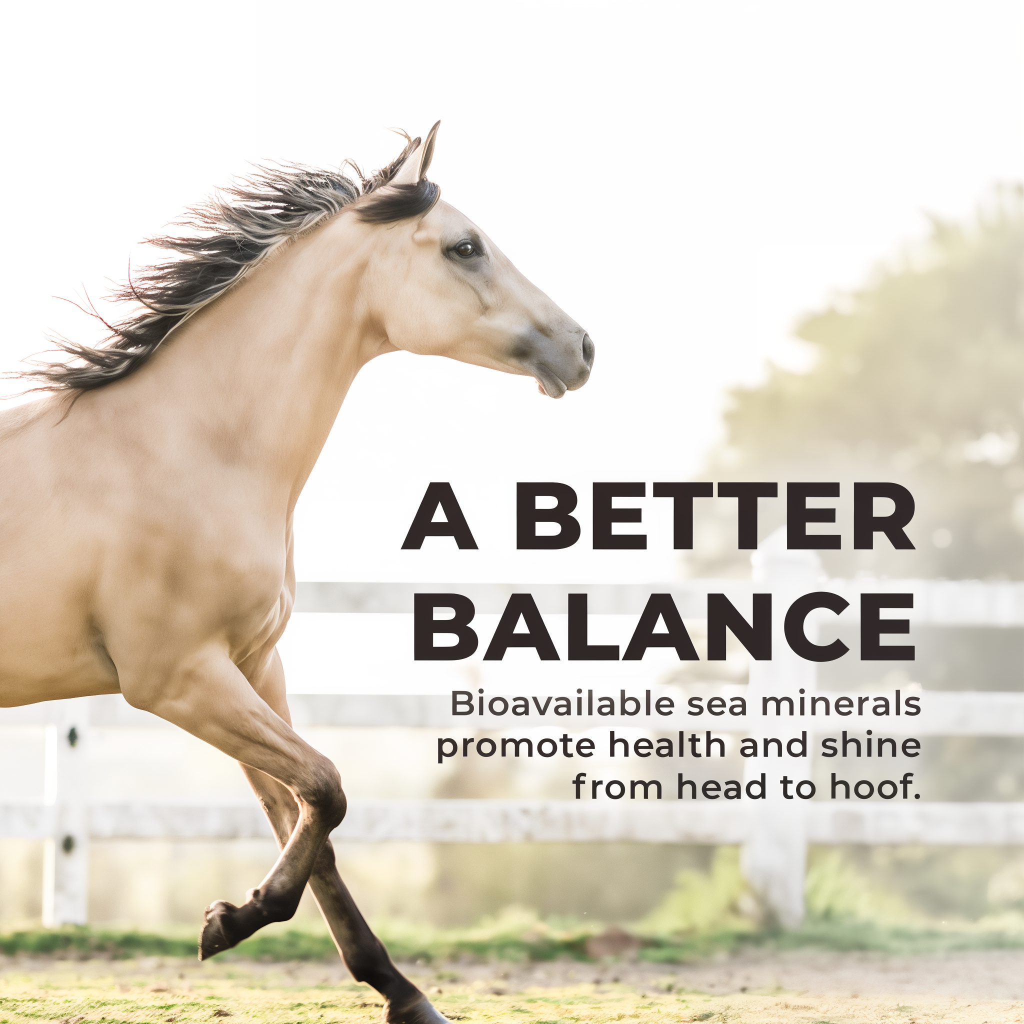 A better balance — bioavailable sea minerals promote health and shine from head to hoof