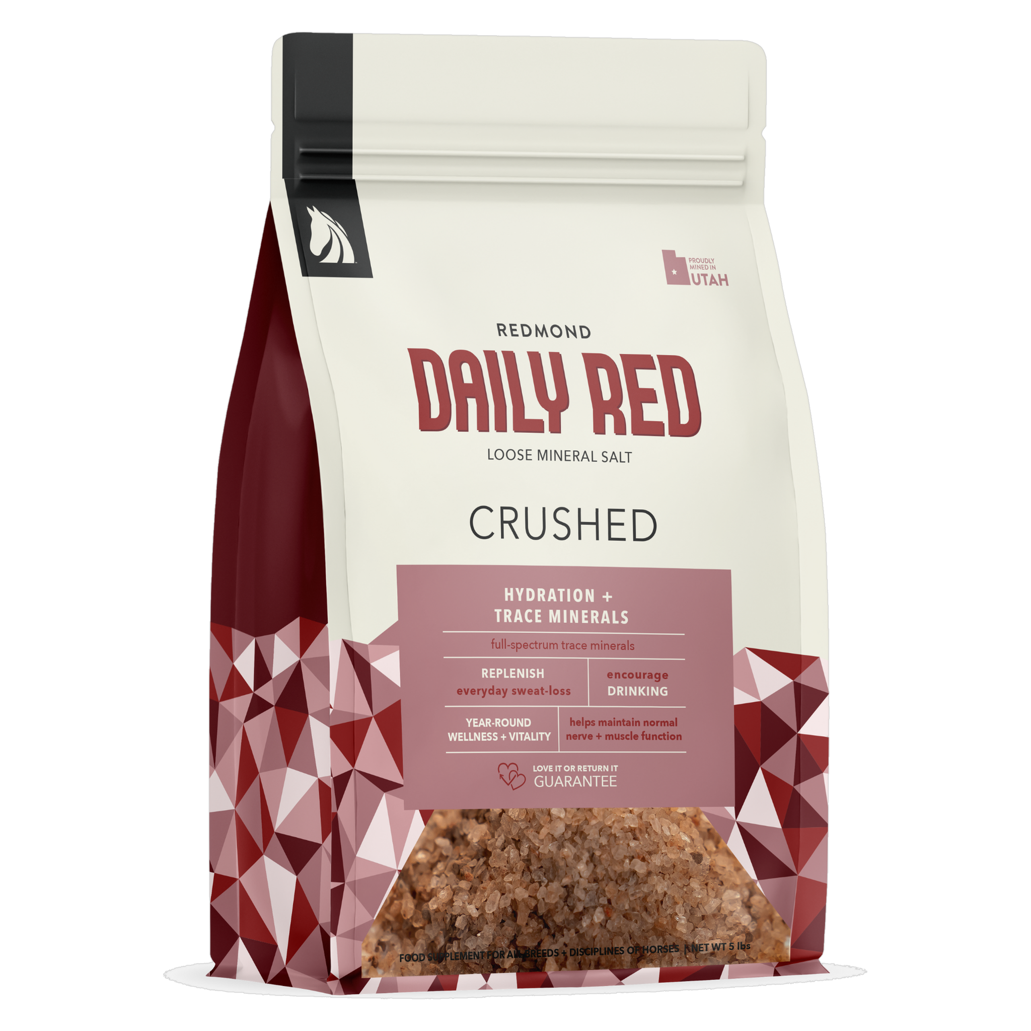 Redmond Daily Red Crushed Loose Mineral Salt for Horses pouch