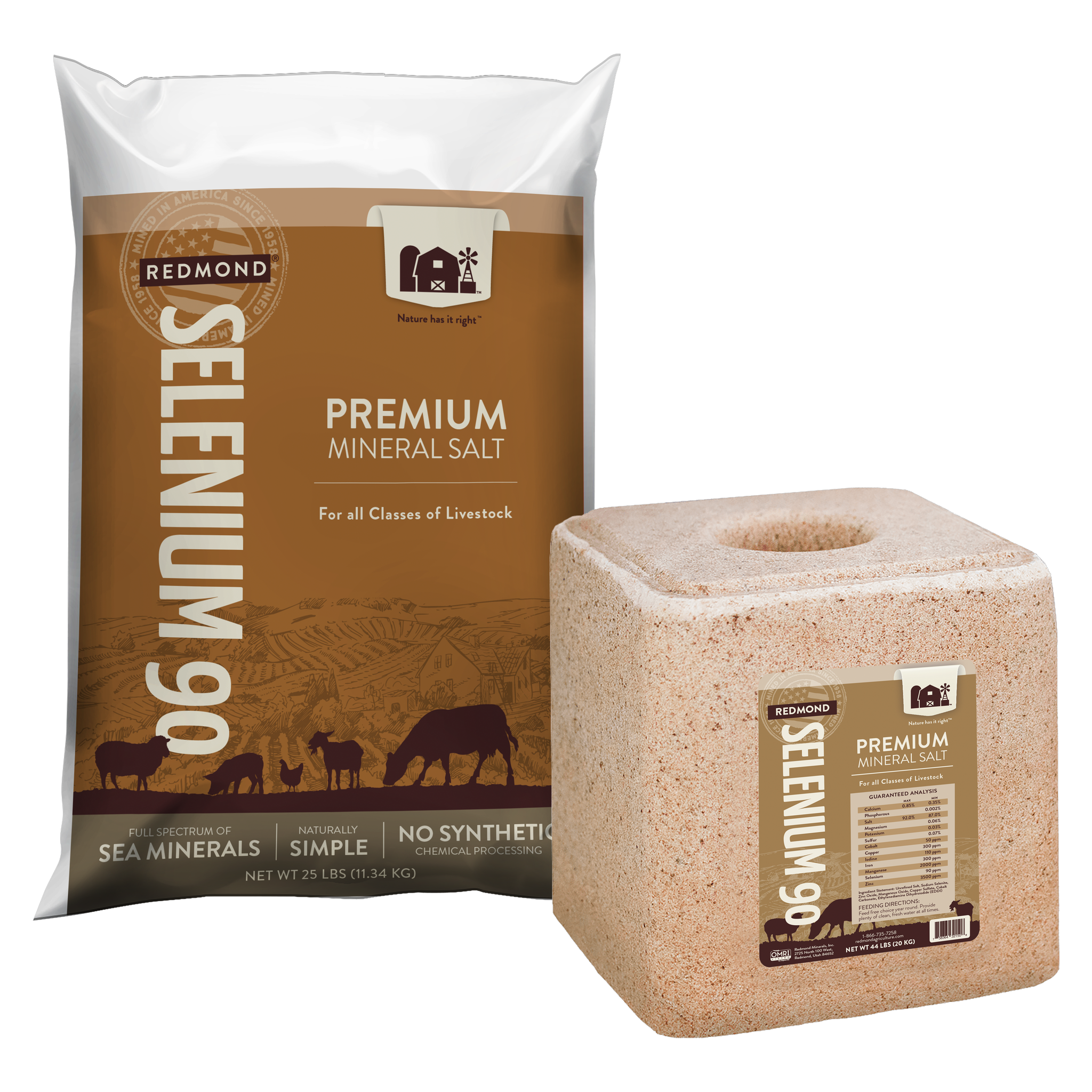 Redmond Selenium 90 is also available as a bag and a mineral salt block