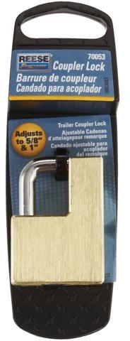 Cequent Products Brass Trailer Hitch Coupler Lock