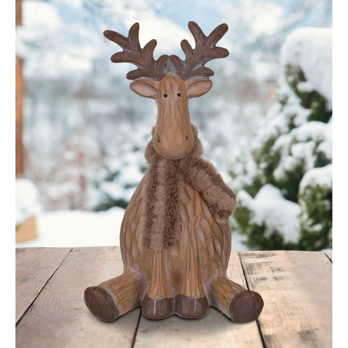 Regal Art & Gift Woodland Moose Sitting Decor -- lifestyle