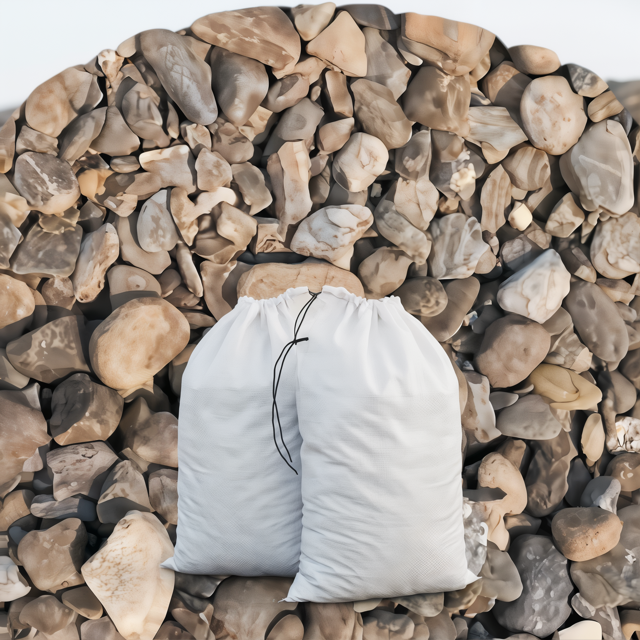 River rock stone, 1-1/2 inch size.
