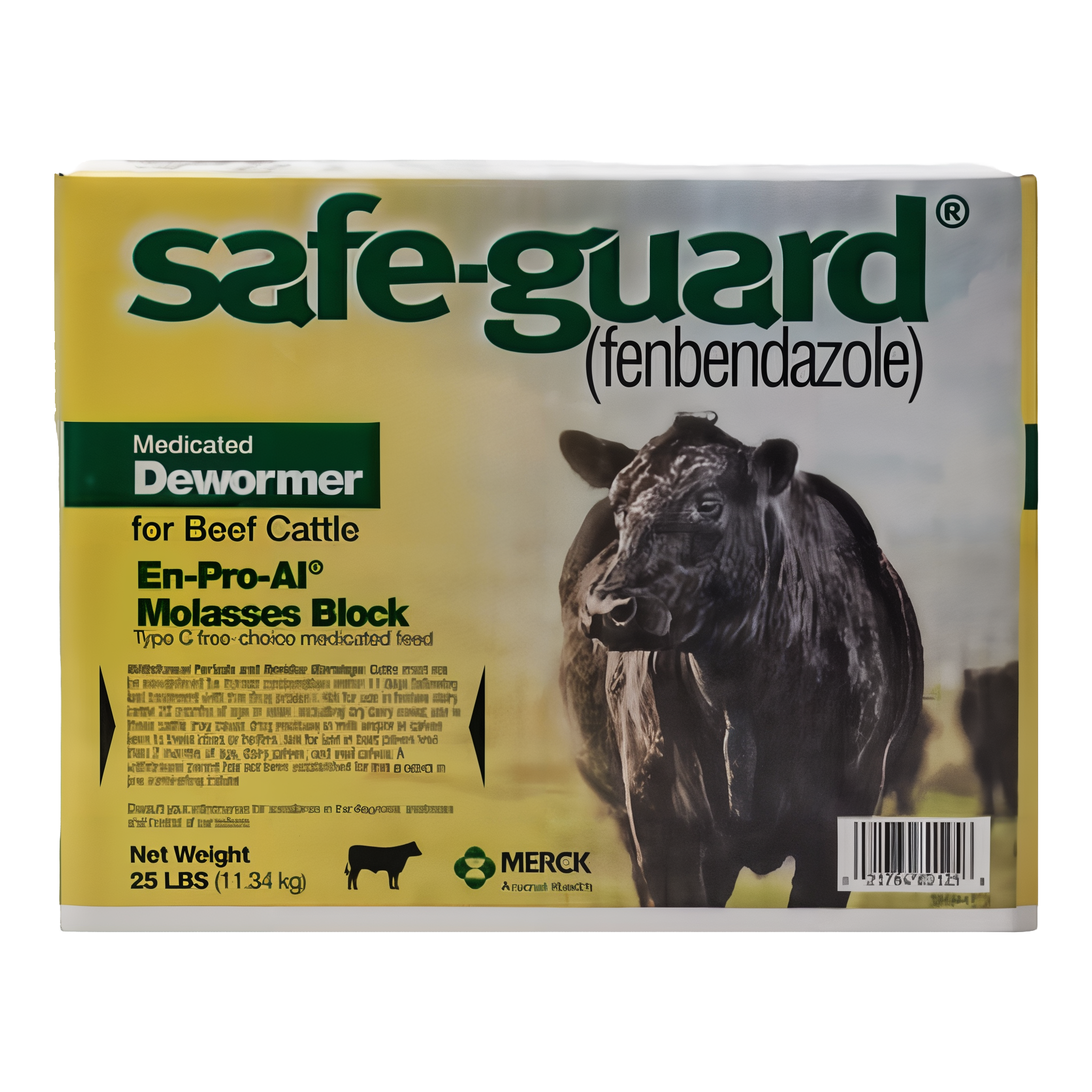 Merck Safe-Guard Cattle Medicated Dewormer En-Pro-Al Molasses Block