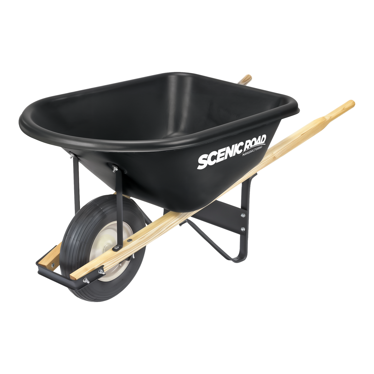 Scenic Road Manufacturing Scenic Lane G-Series 6 Cu Ft Wheelbarrow Single Ribbed Tire -- product image