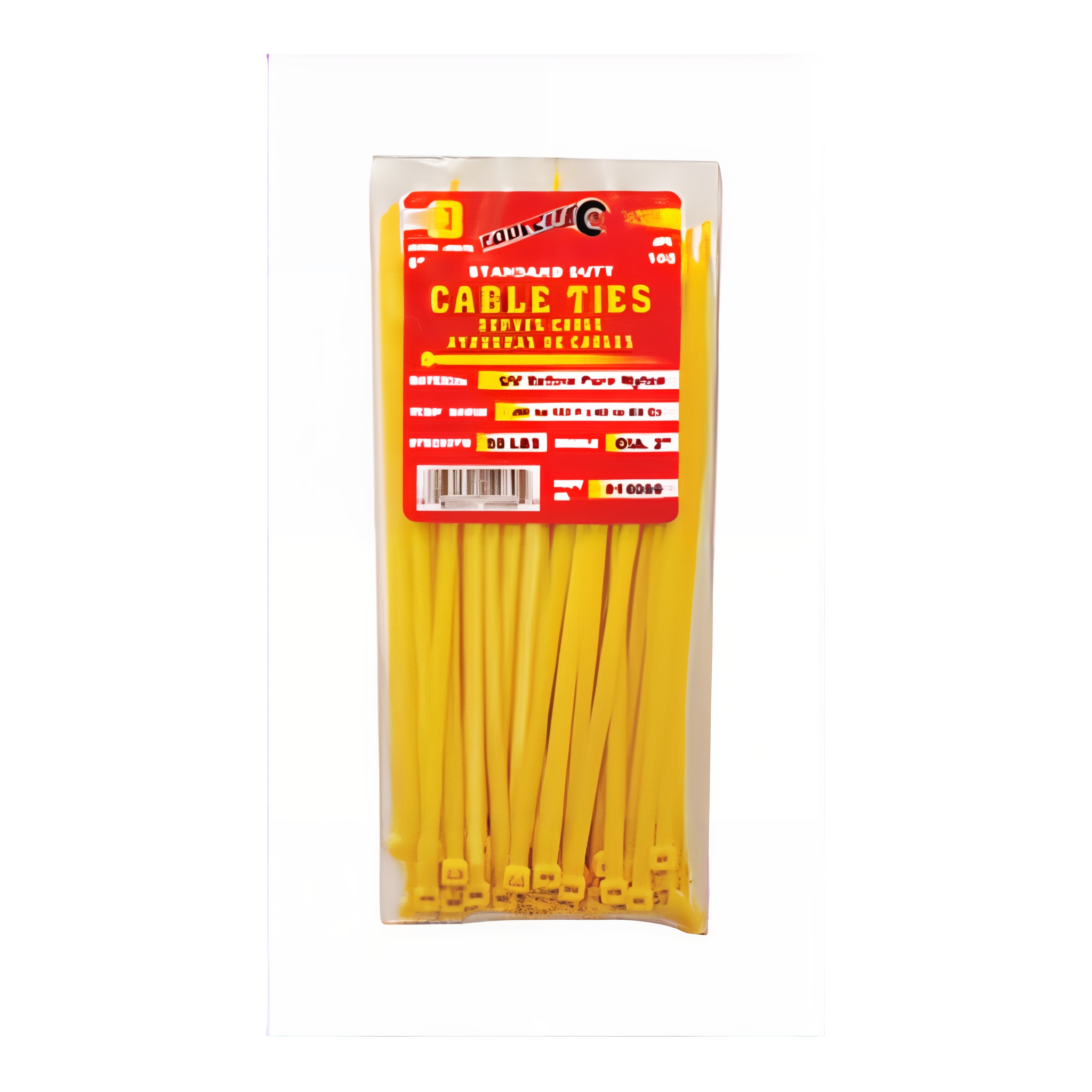 Tool City Yellow Cable Tie, 8 inch, standard duty, yellow.