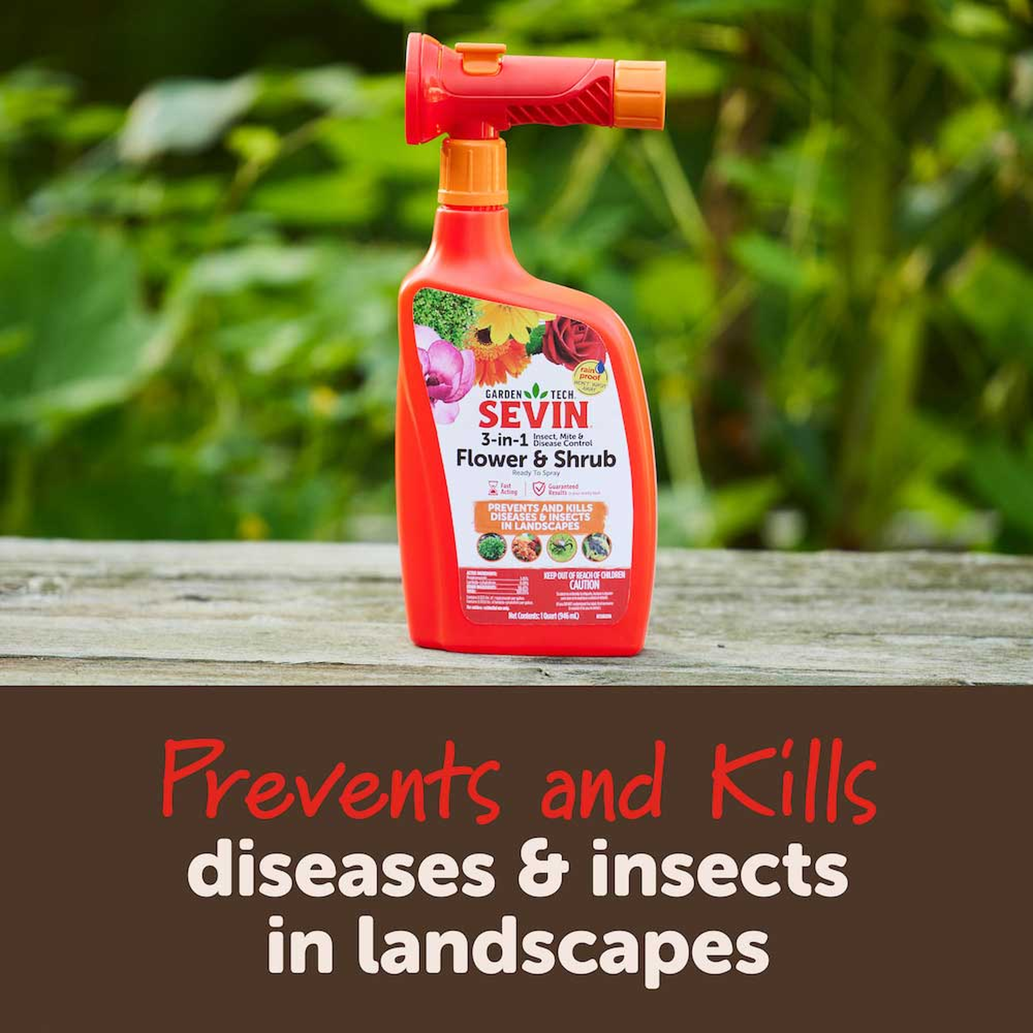Prevents and kills diseases and insects in landscapes