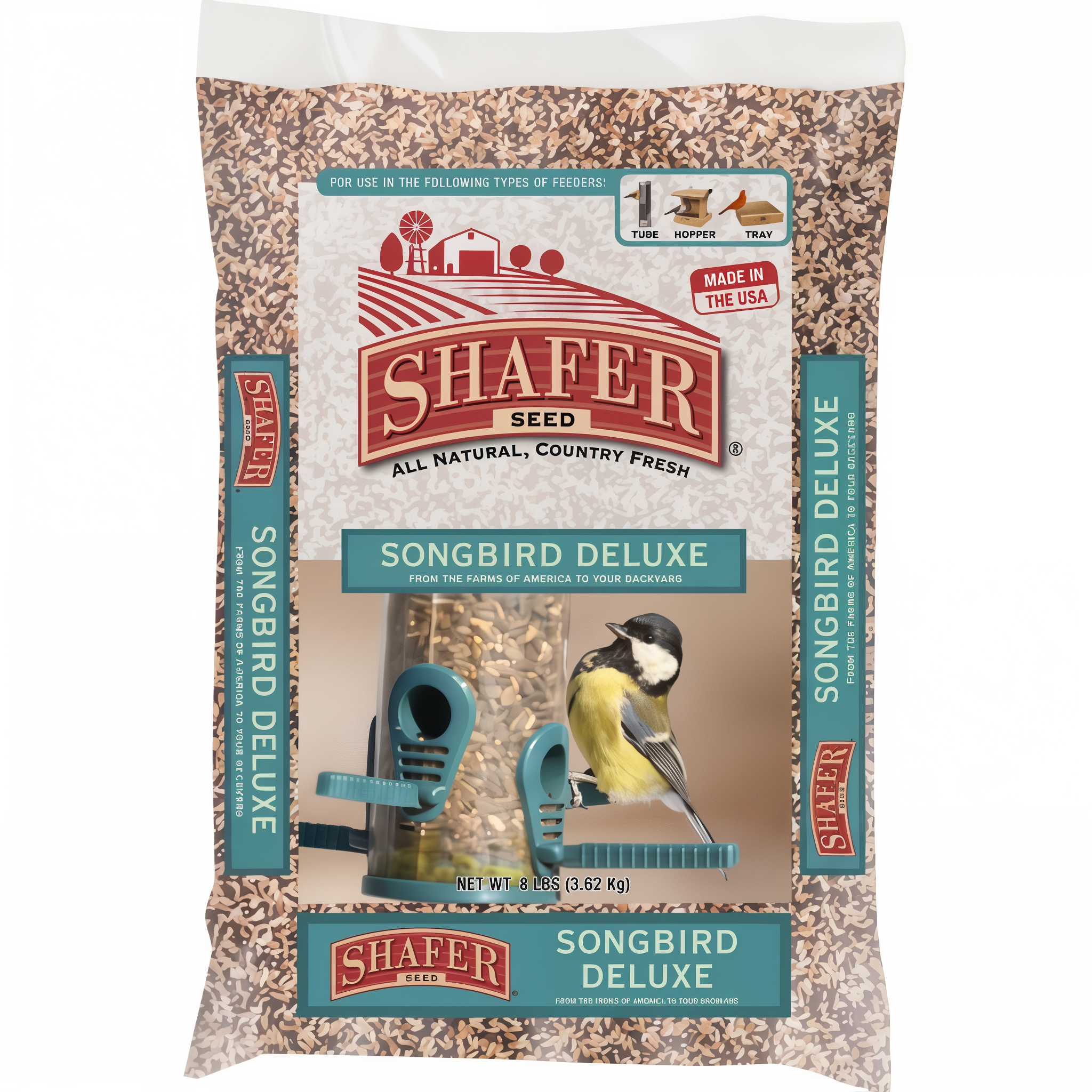 Shafer Seed Shafer Songbird Deluxe wild bird seed mix, 20 lb bag.