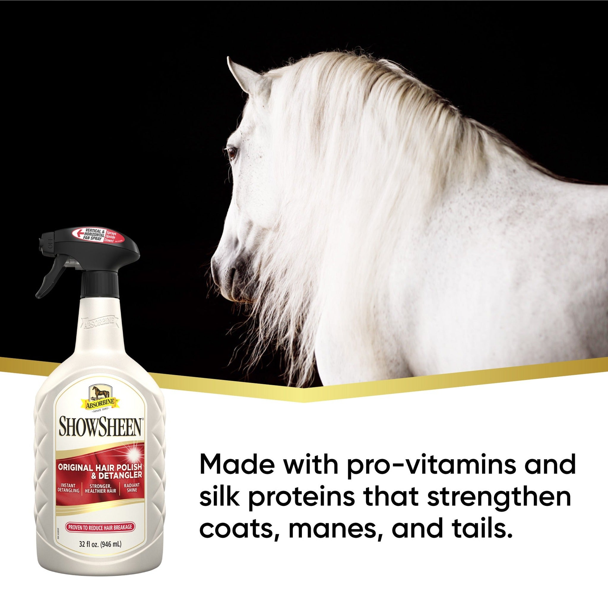 ShowSheen original hair polish and detangler, made with pro-vitamins and silk proteins