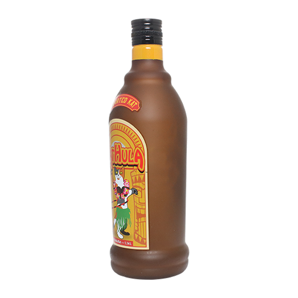 Silly Squeaker Liquor Bottle KatHula Dog Toy angled view