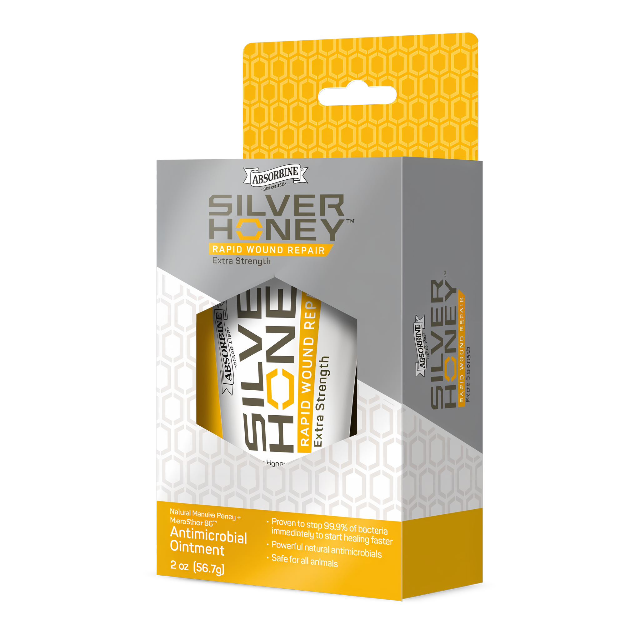 Silver Honey rapid wound repair ointment, retail box