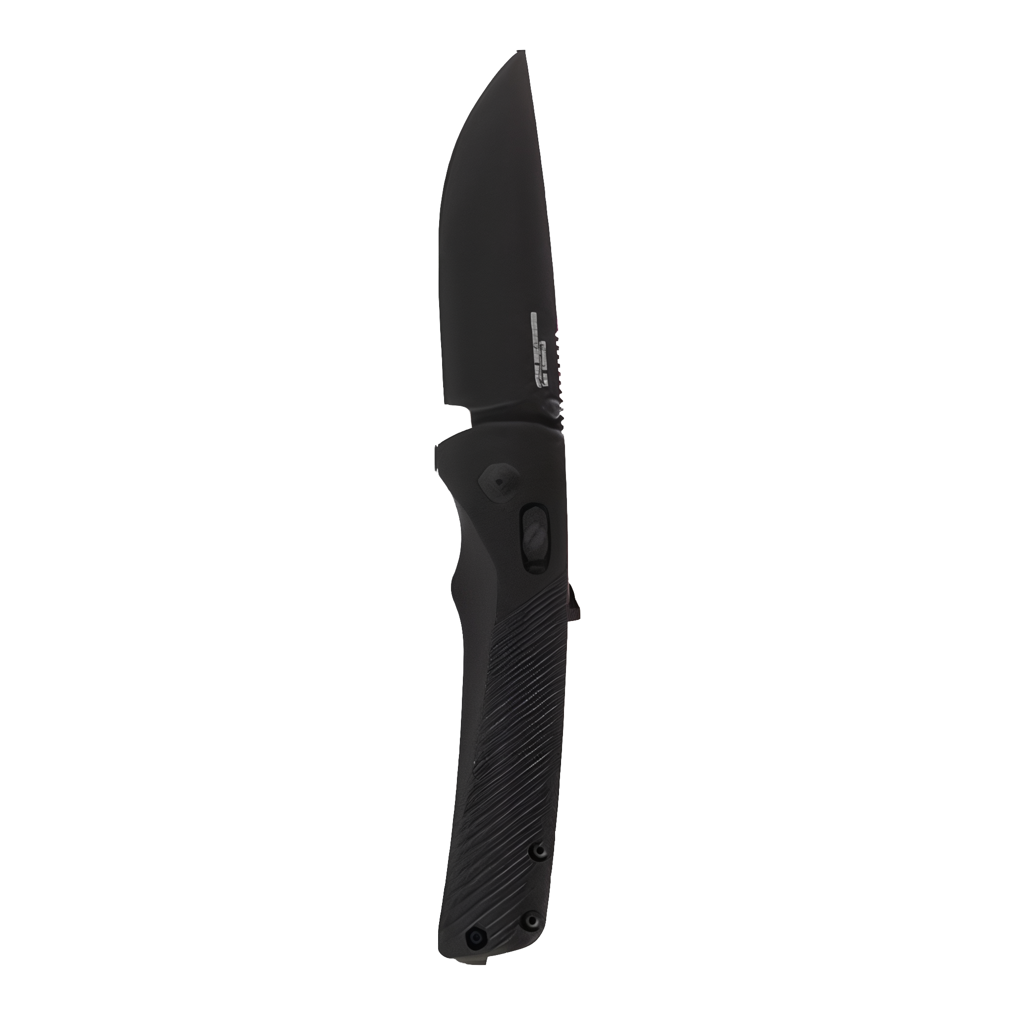 SOG Flash AT-XR Mk3 folding knife in black with partially serrated blade.