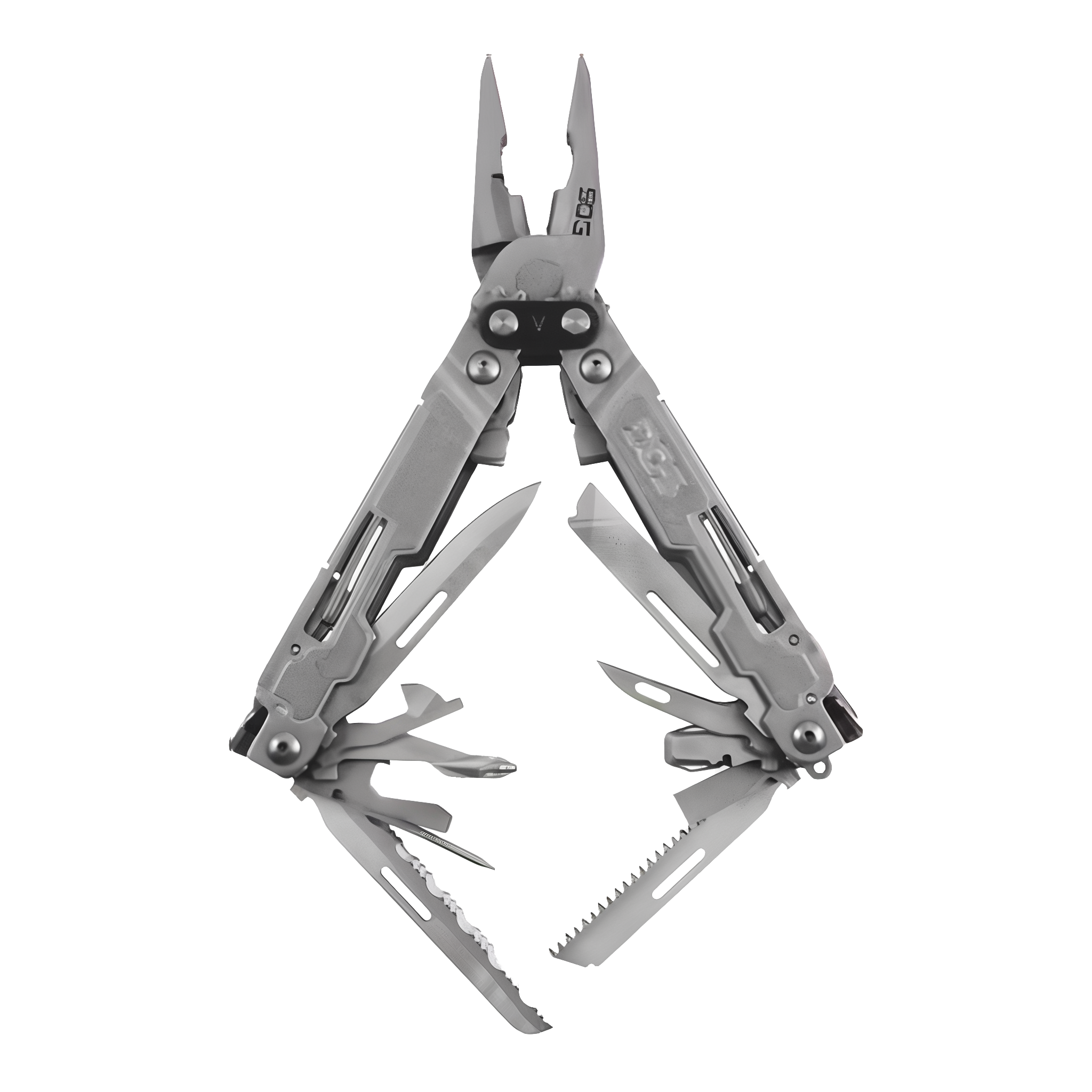 Sog Poweraccess Deluxe Multi Tool in Silver with SOG Hex Bit Kit.