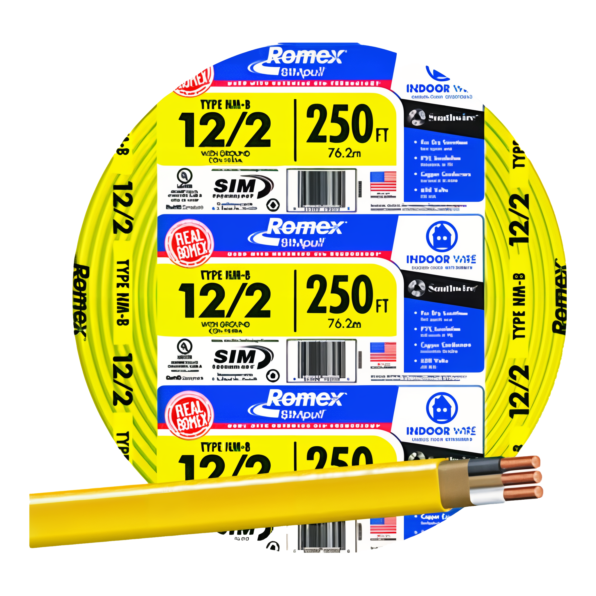 Southwire Romex Brand SIMpull Type NM-B Sheathed Residential Wire Cable