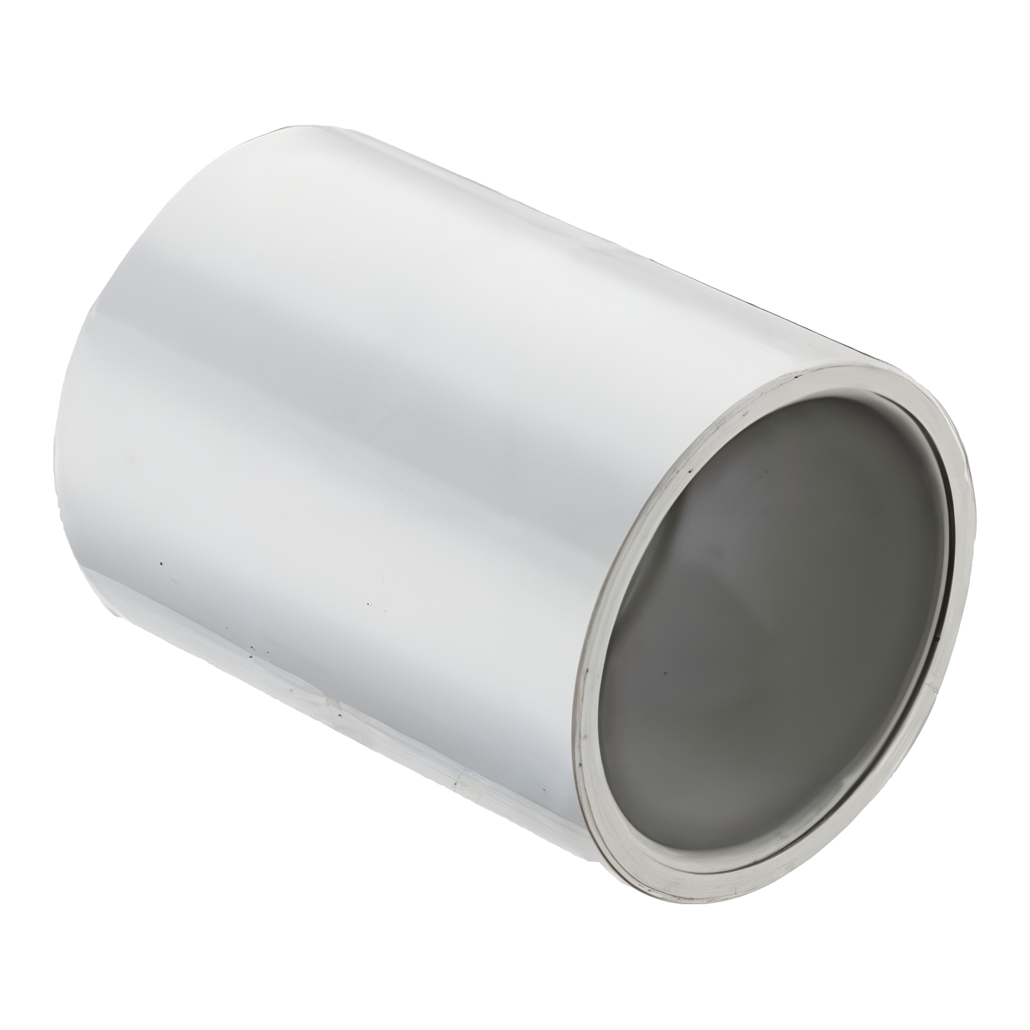 Spears 429-007 3/4 inch PVC coupling side view showing both solvent-weld socket ends and the molded internal seating ring at the visible socket cavity, schedule 40 molded white body