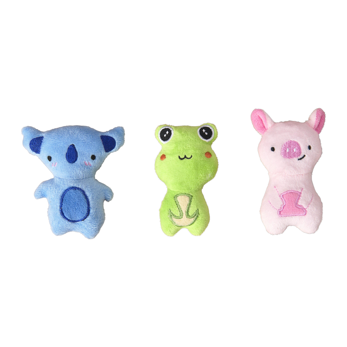 Spot Cute and Colorful plush catnip cat toys blue koala green frog and pink pig