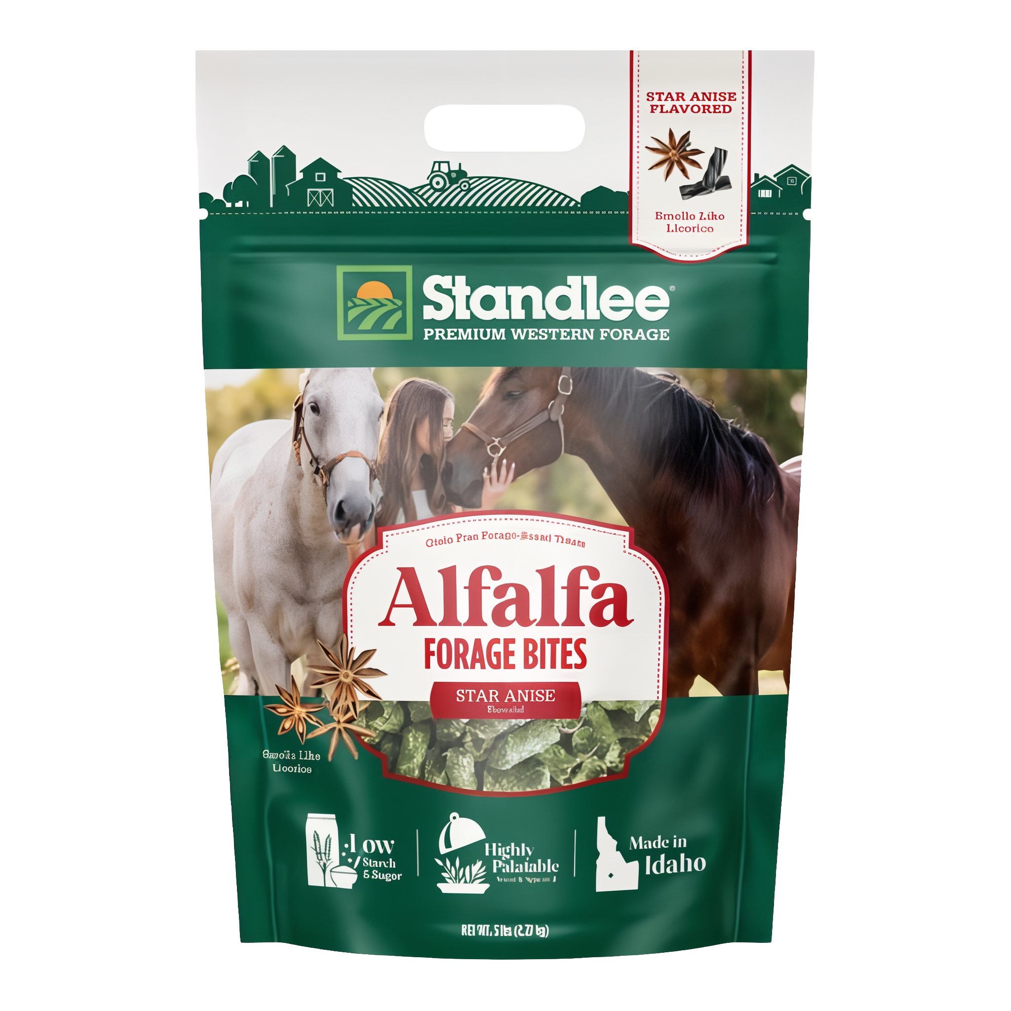 Standlee Premium Alfalfa Forage Bites Horse Treats, star anise flavor