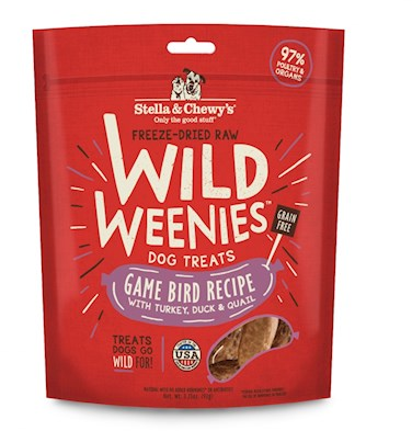 Stella & Chewy's Game Bird Wild Weenies Freeze-Dried Raw Dog Treats