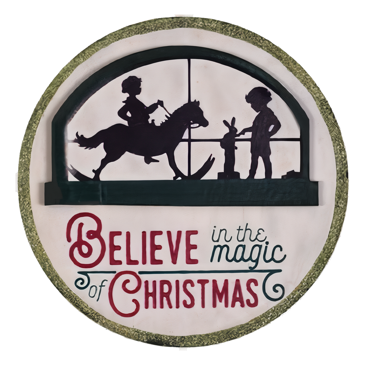 Sunset Vista Designs Believe Christmas Ornament -- packshot