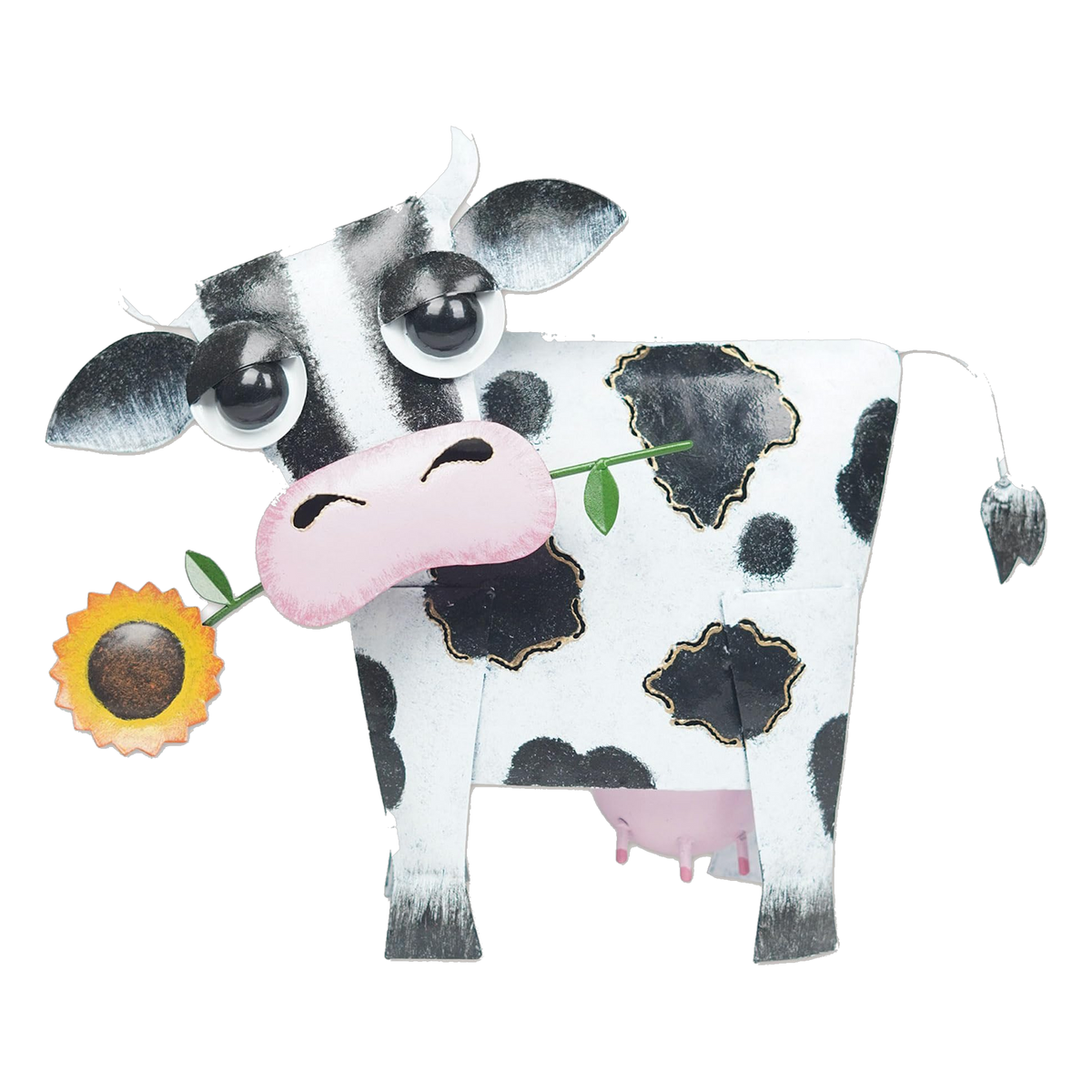 Sunset Vista Designs Country Garden Daisy Cow Tabletop Figure -- packshot on white