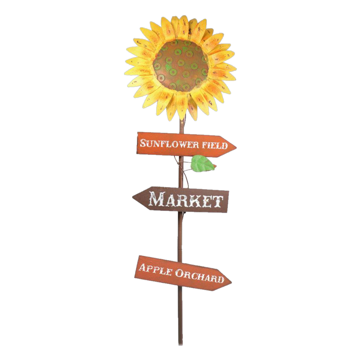 Sunset Vista Designs Harvest Blessings Sunflower Directional Garden Stake -- packshot on white