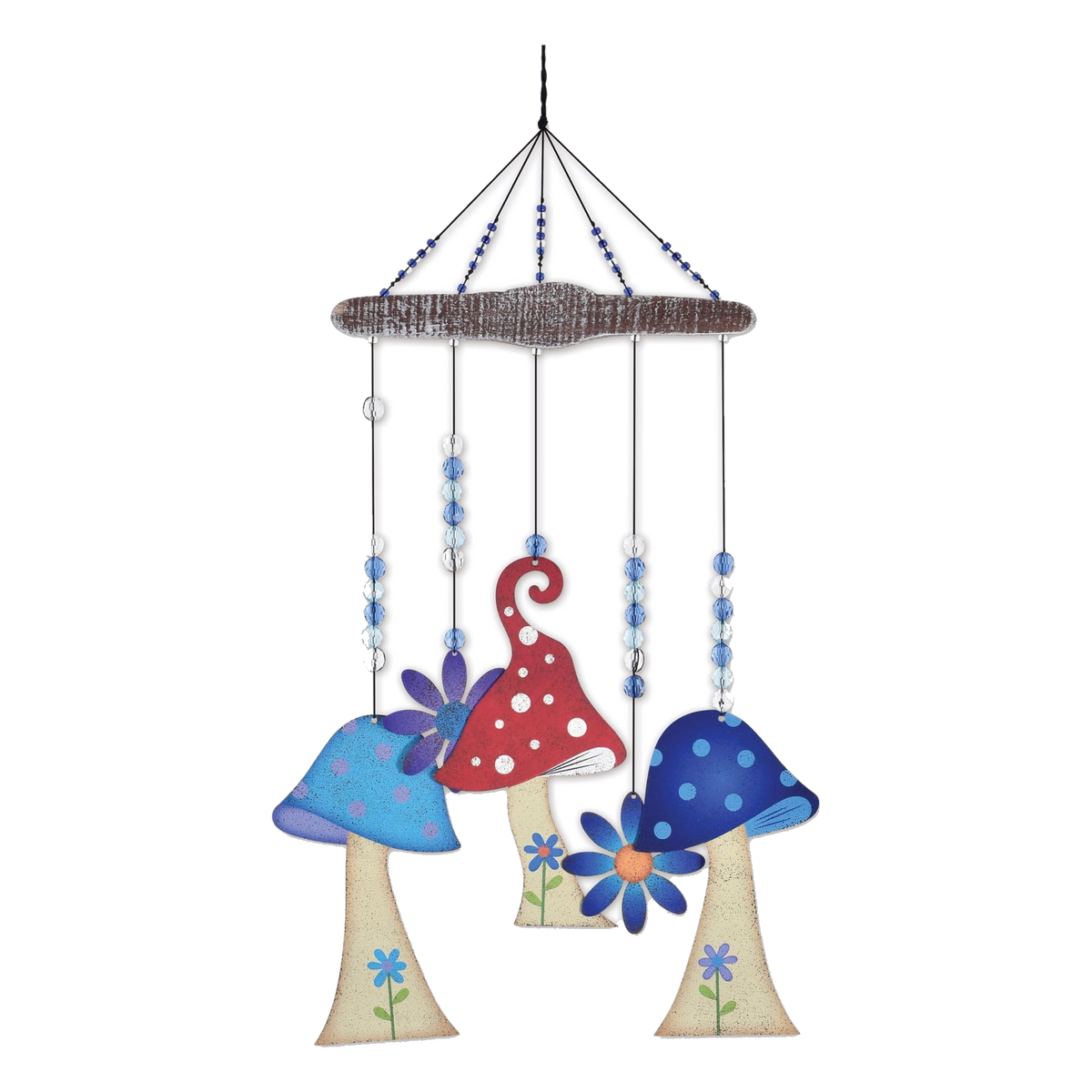 Sunset Vista Designs Mushroom Wind Chime -- 24" chime on white