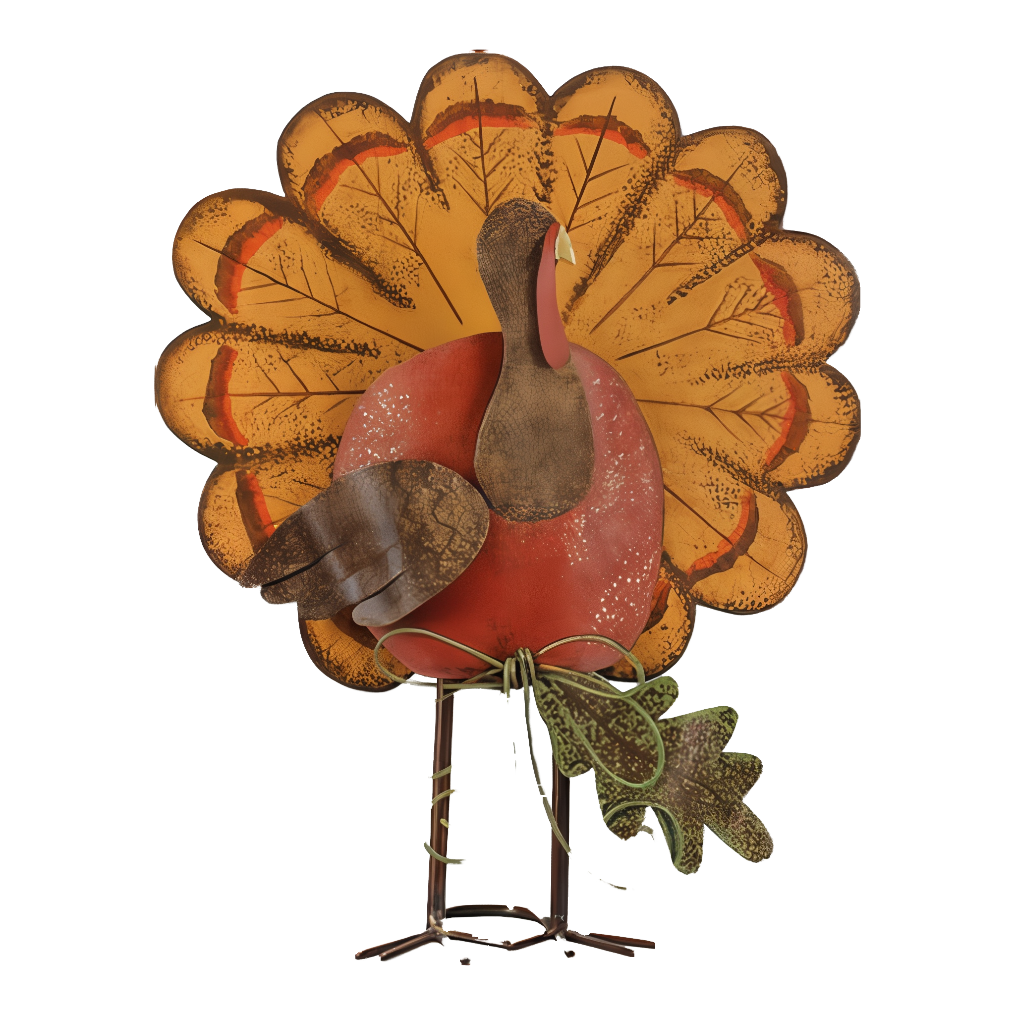 Harvest Blessings Turkey Metal Decorative Tabletop Figurine