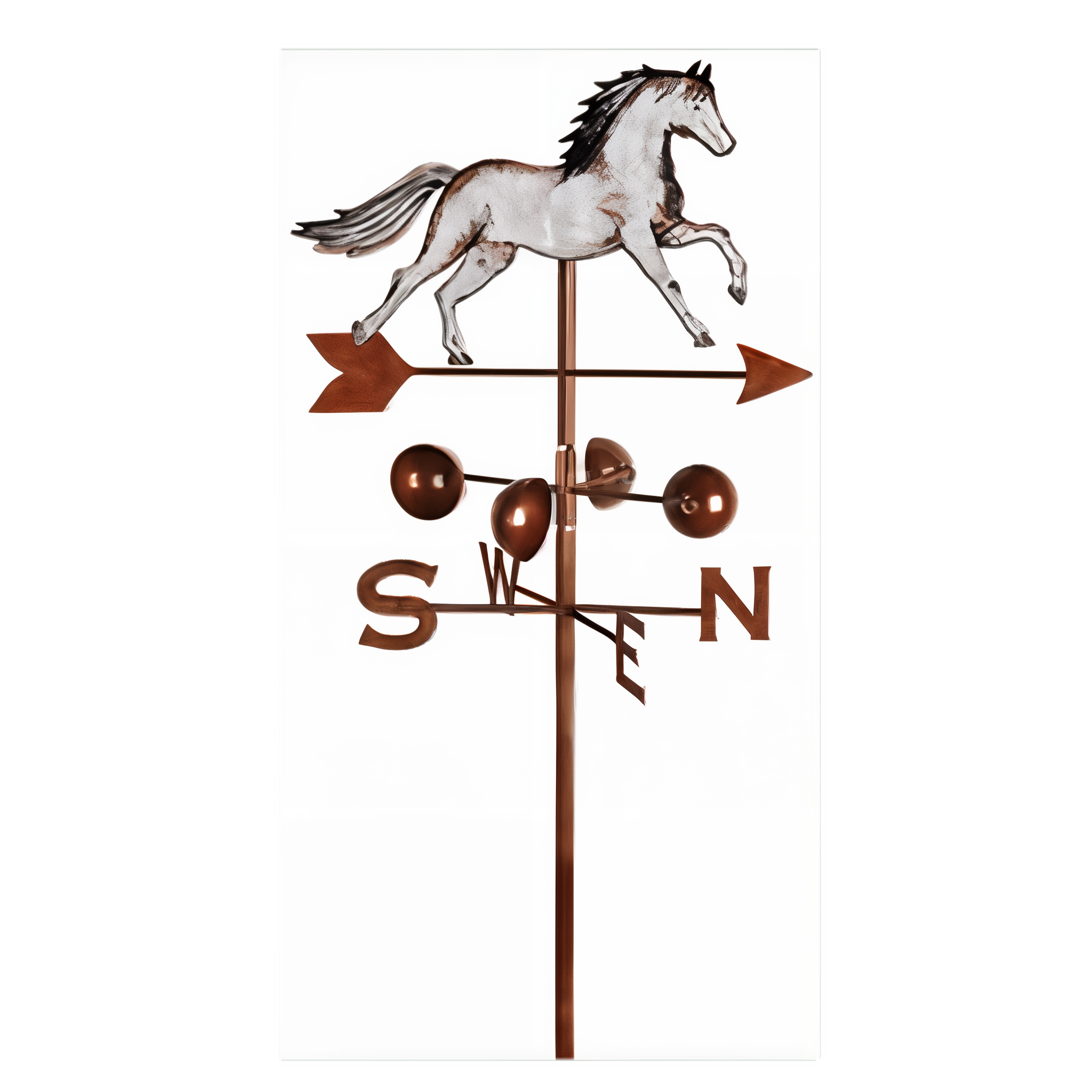Horse Spinner Garden Weathervane Stake Outdoor Decor