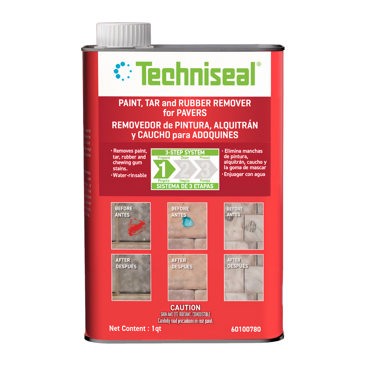 Techniseal Paint, Tar and Rubber Remover for Pavers 1 quart can