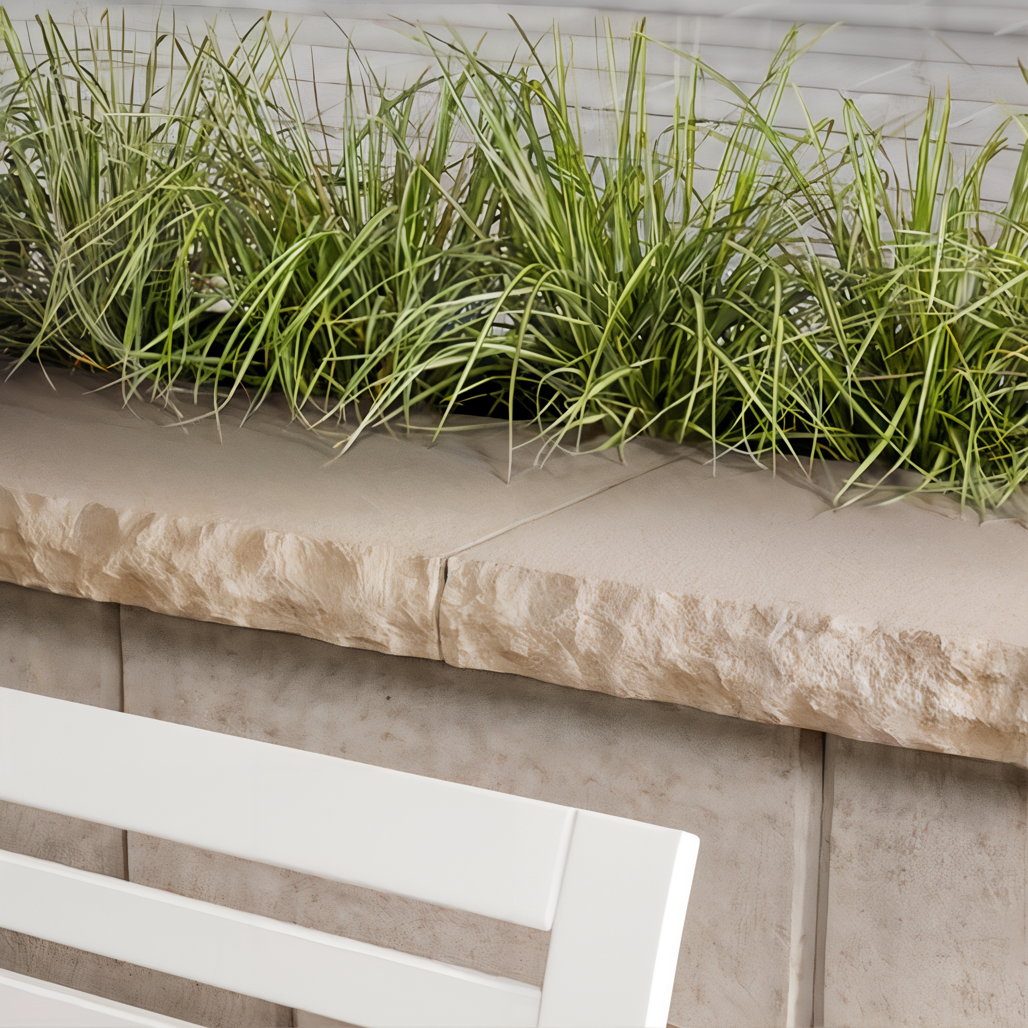 York Caps by Techo-Bloc in Ivory, Brushed Limestone KLEANBLOC