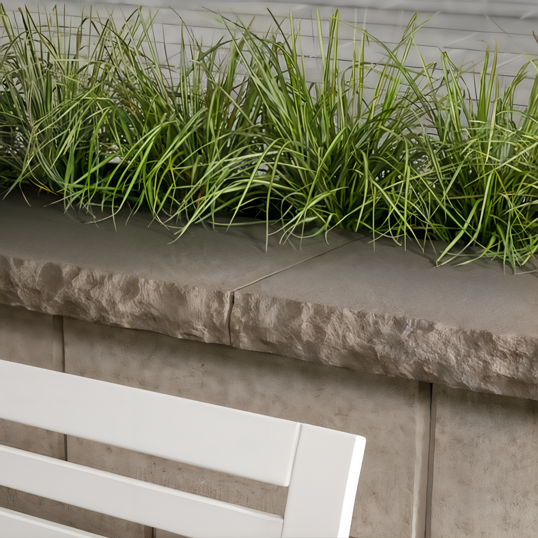 York Caps by Techo-Bloc in Rock Garden Brown, Brushed Limestone KLEANBLOC