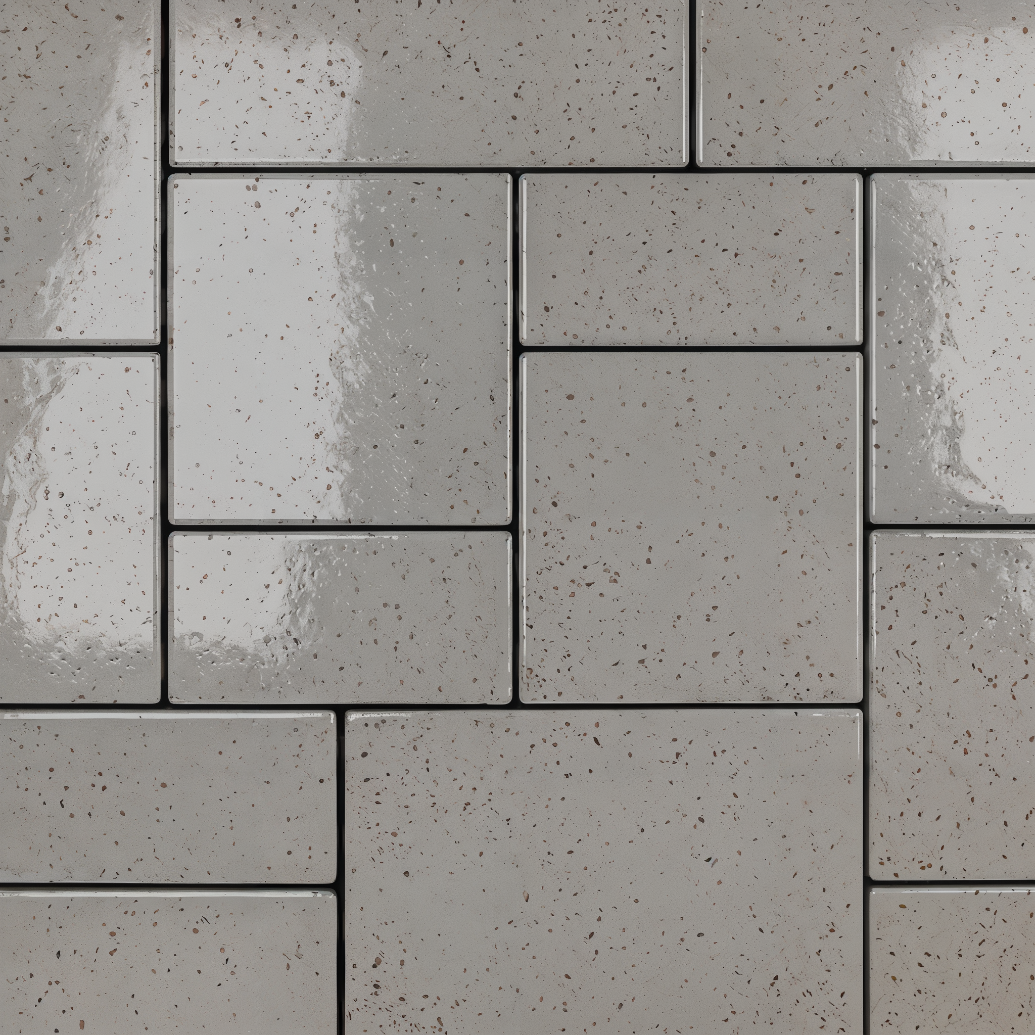 Techo-Bloc Blu 60 Shale Grey Polished slab paving.