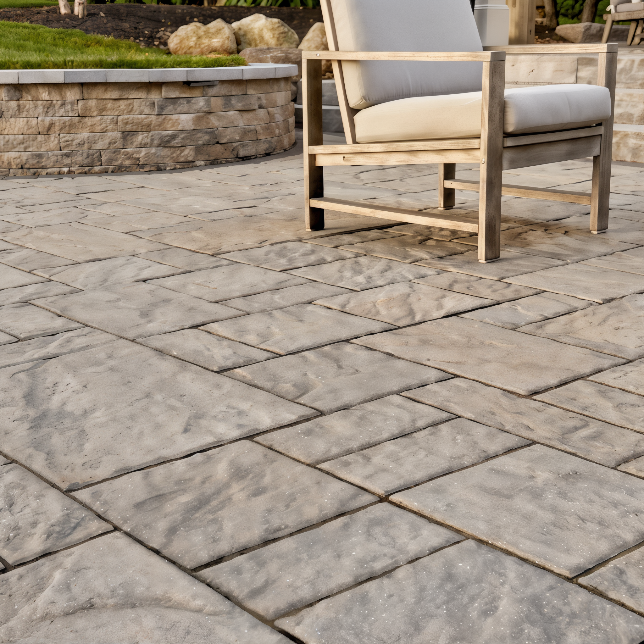 Champlain Grey Blu 60 Slate Slabs flooring.