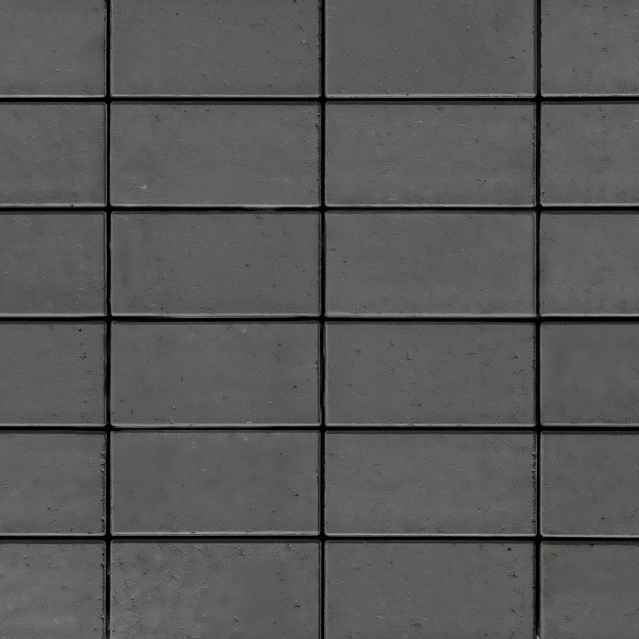 Blu Smooth 6x13 pavers in Onyx Black for repeating grid.