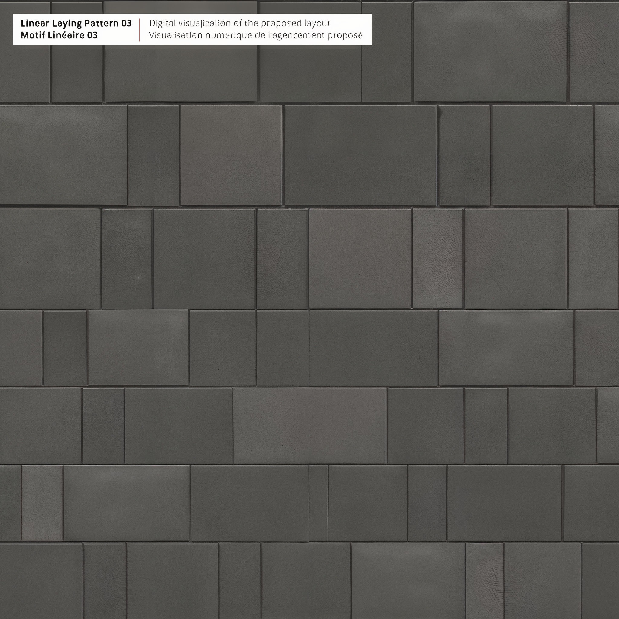 Blu 60 mm smooth Onyx Black slabs in Linear Laying Pattern 03.