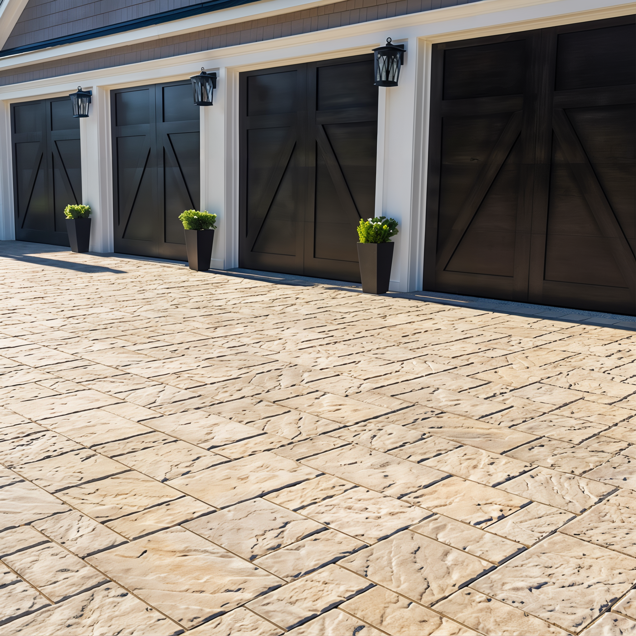 Blu 80 Slate paver in Sandlewood walkway pavers, 6 x 13 inch