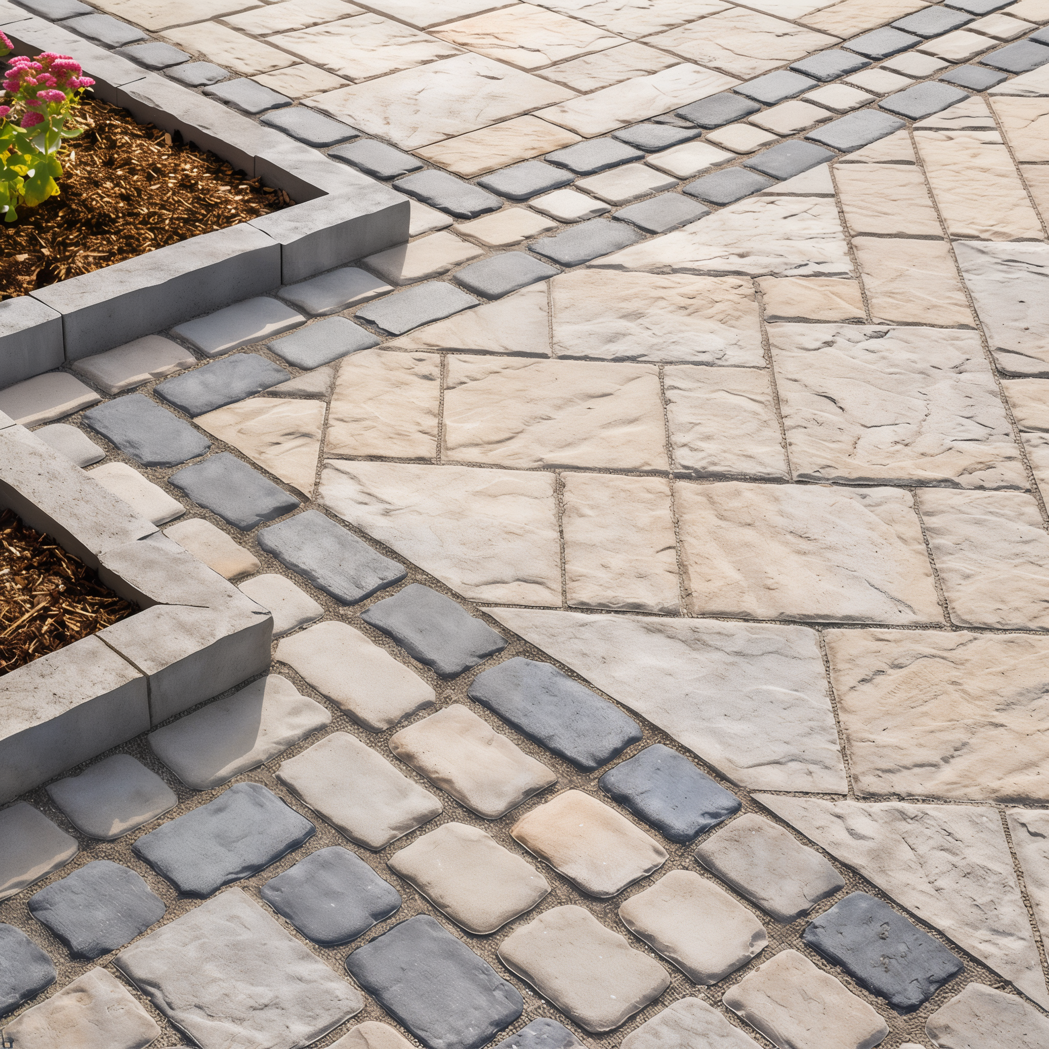 Brandon Edge garden edging in Onyx Black/Slate Modular Size