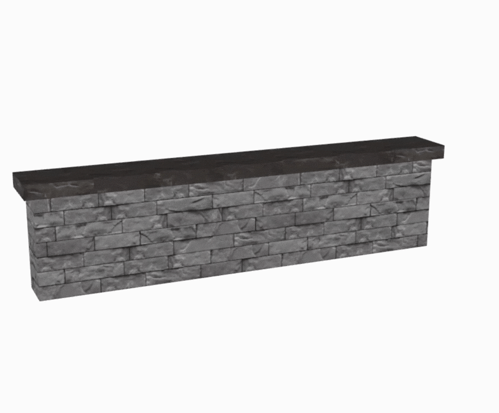 Brandon Wall Onyx Black pillar landscape feature.