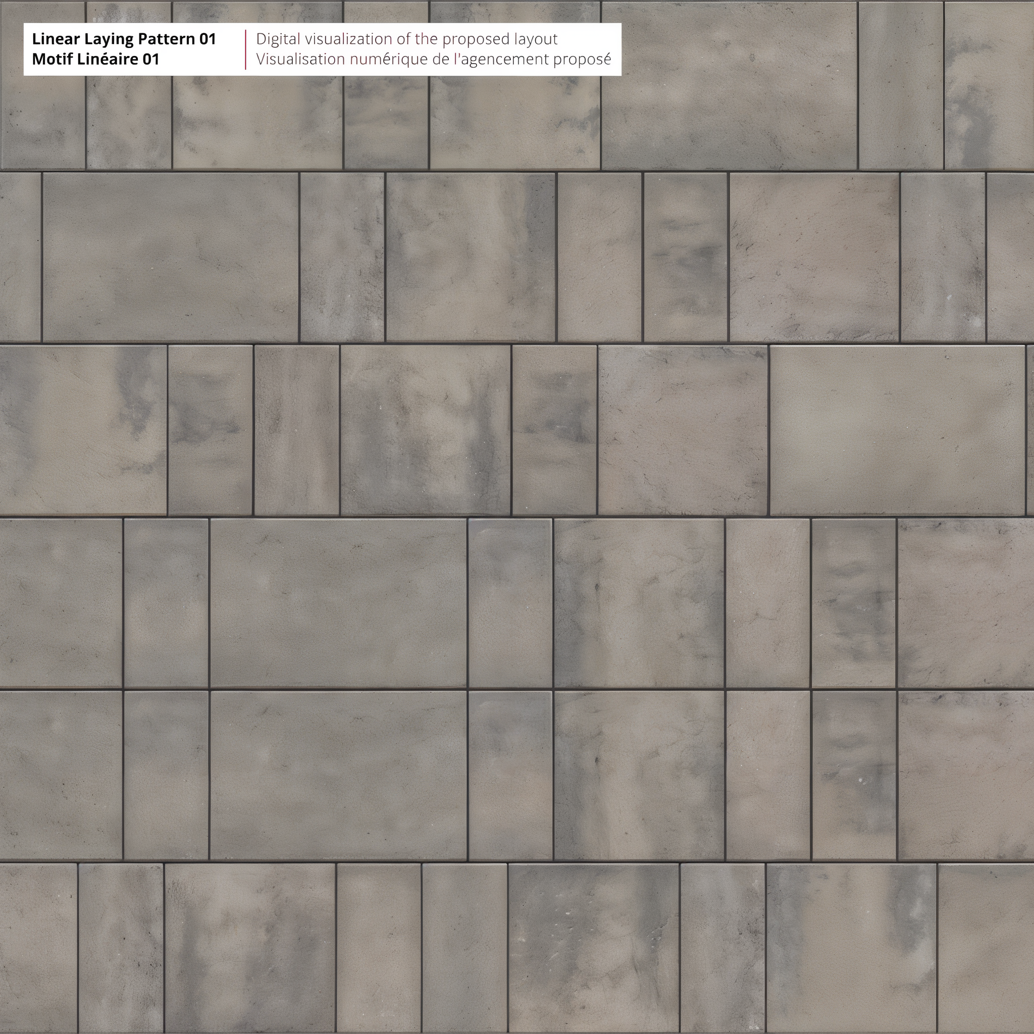 Eva Smooth Shale Grey pavers in a Linear 01 driveway pattern, modular size.