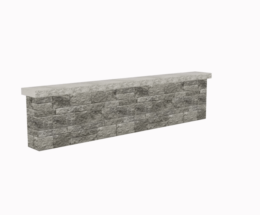 Mini-Creta Architectural Wall in Shale Grey Split Pillar finish.