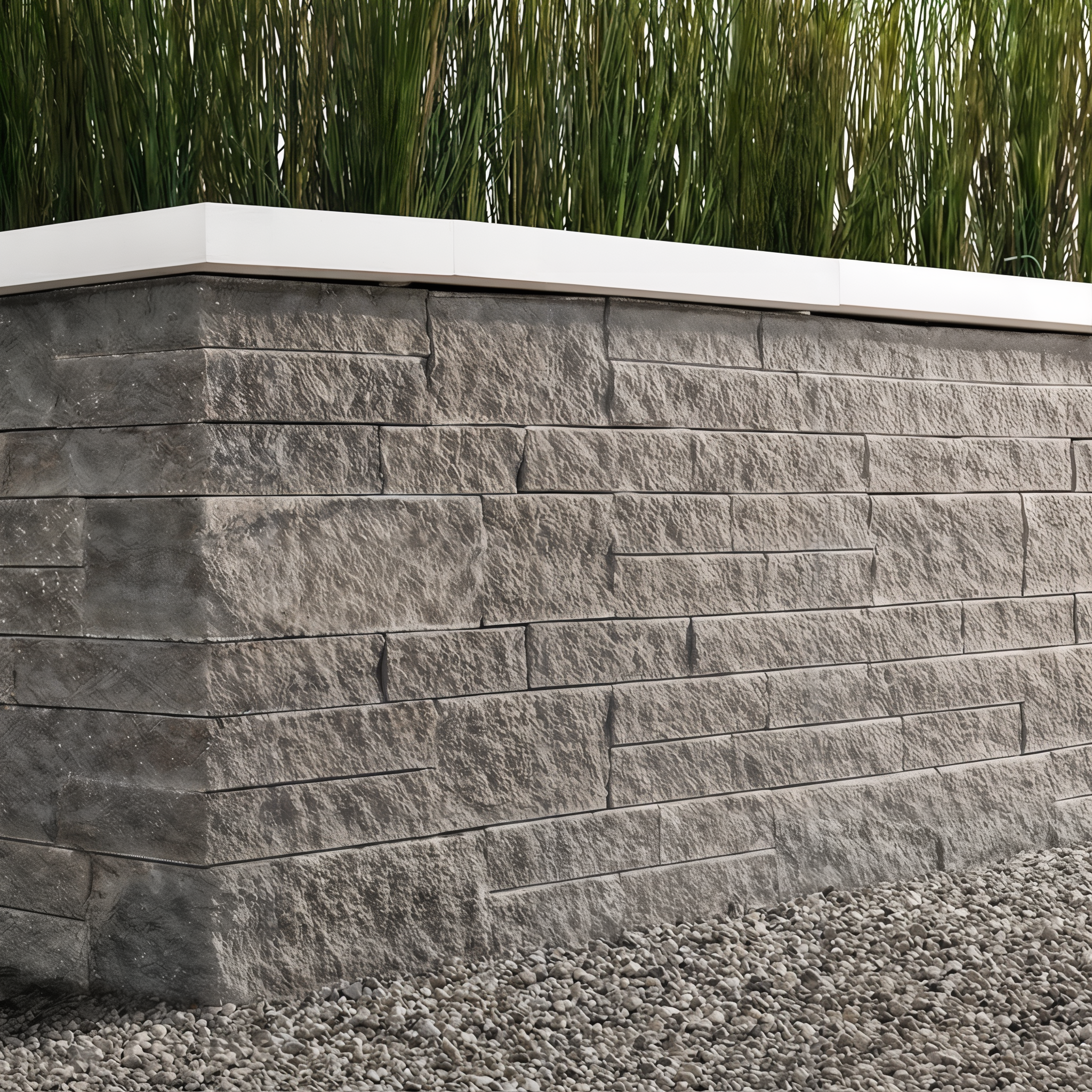 Mini-Creta Architectural Wall Greyed Nickel Split retaining wall block.