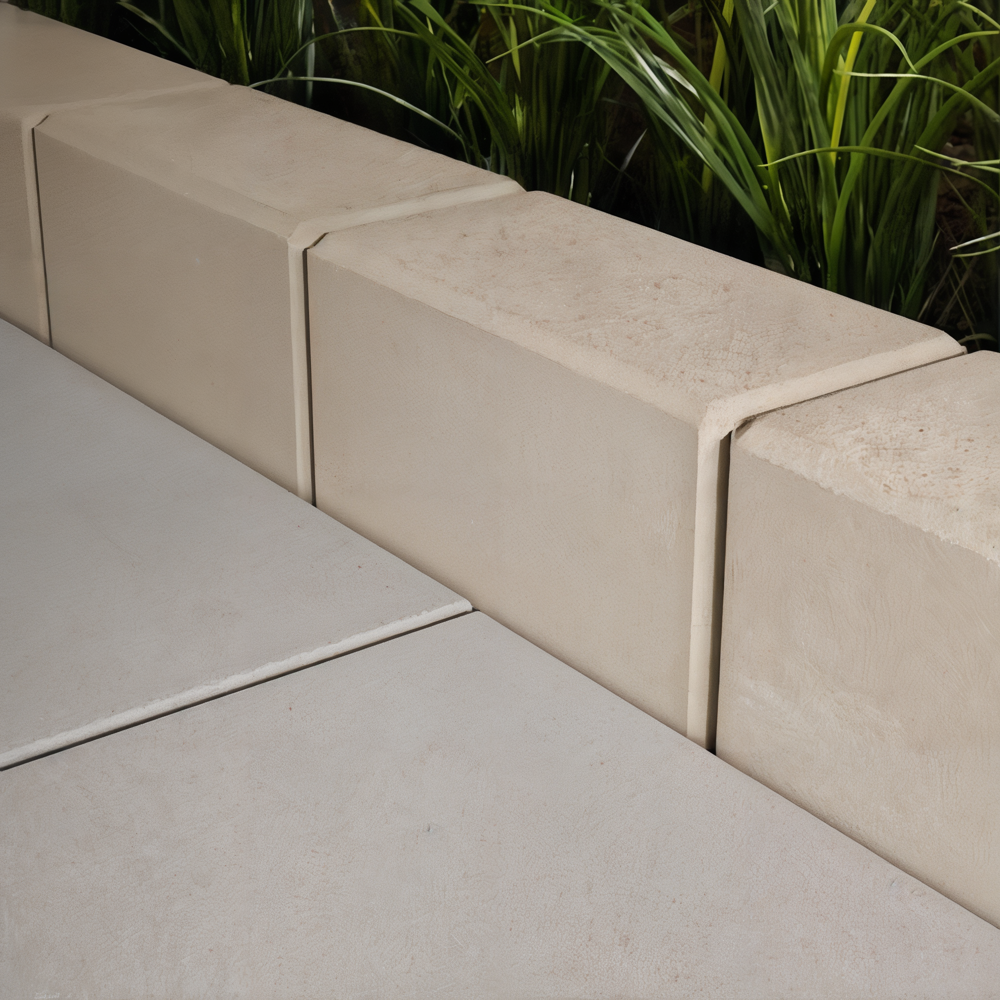 Raffinato Edge polished beige cream 90mm pillar/corner/edge block.