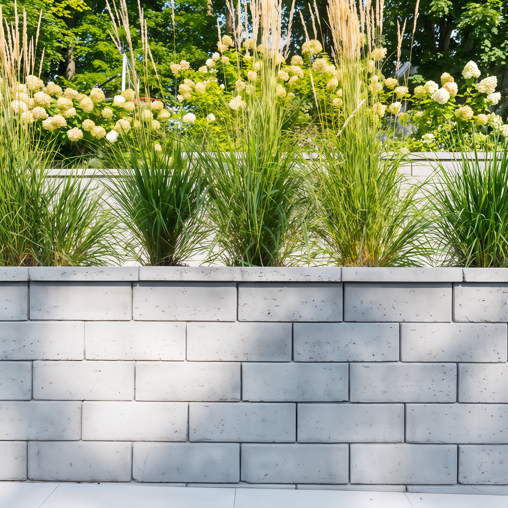 Travertina Raw Wall in Riviera used as walkway edging, Riviera Brushed Travertine corner and pillar