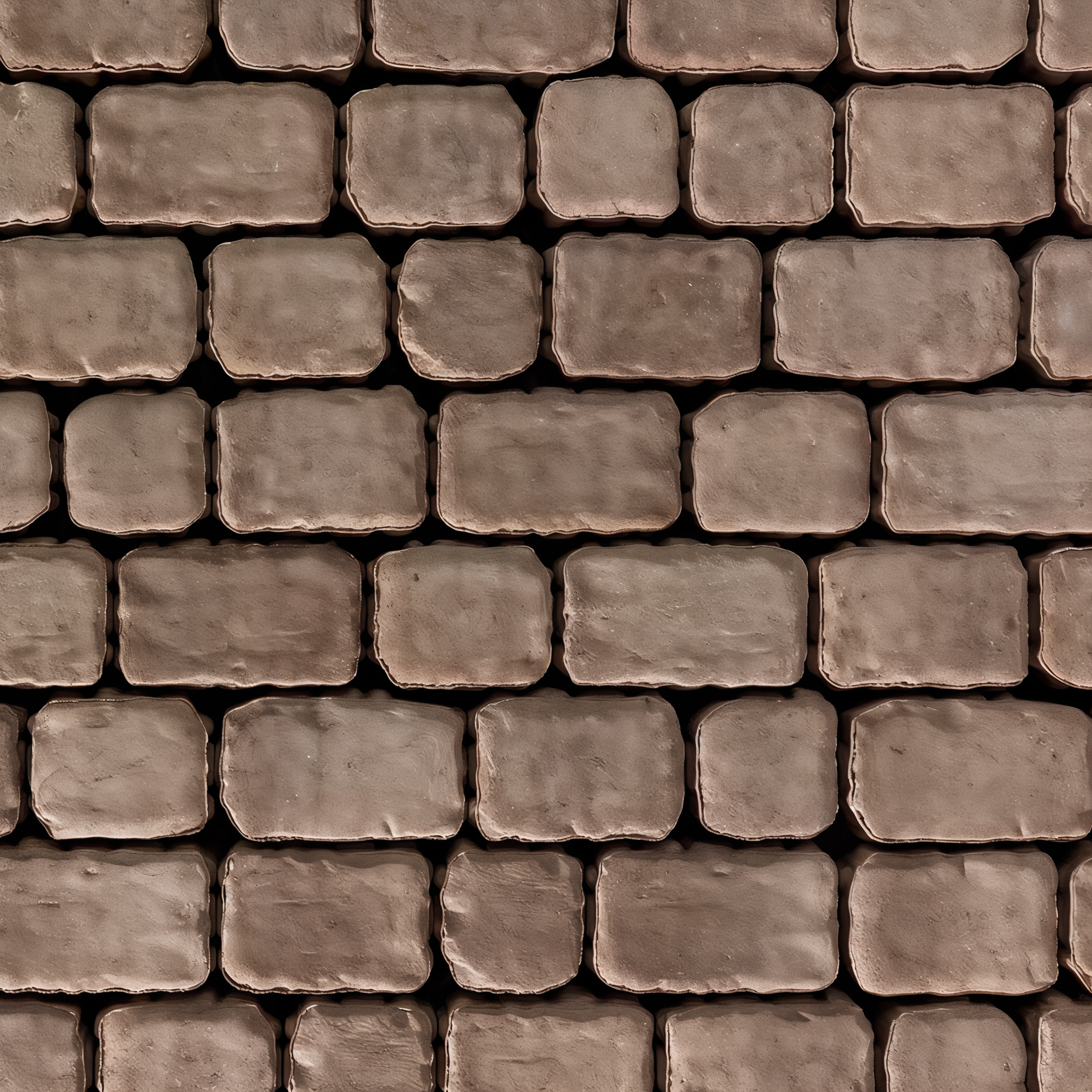 Close-up of Chestnut Brown Villagio paver with timeworn edges (Chocolate Brown / Beveled/Permeable/Modular Size)