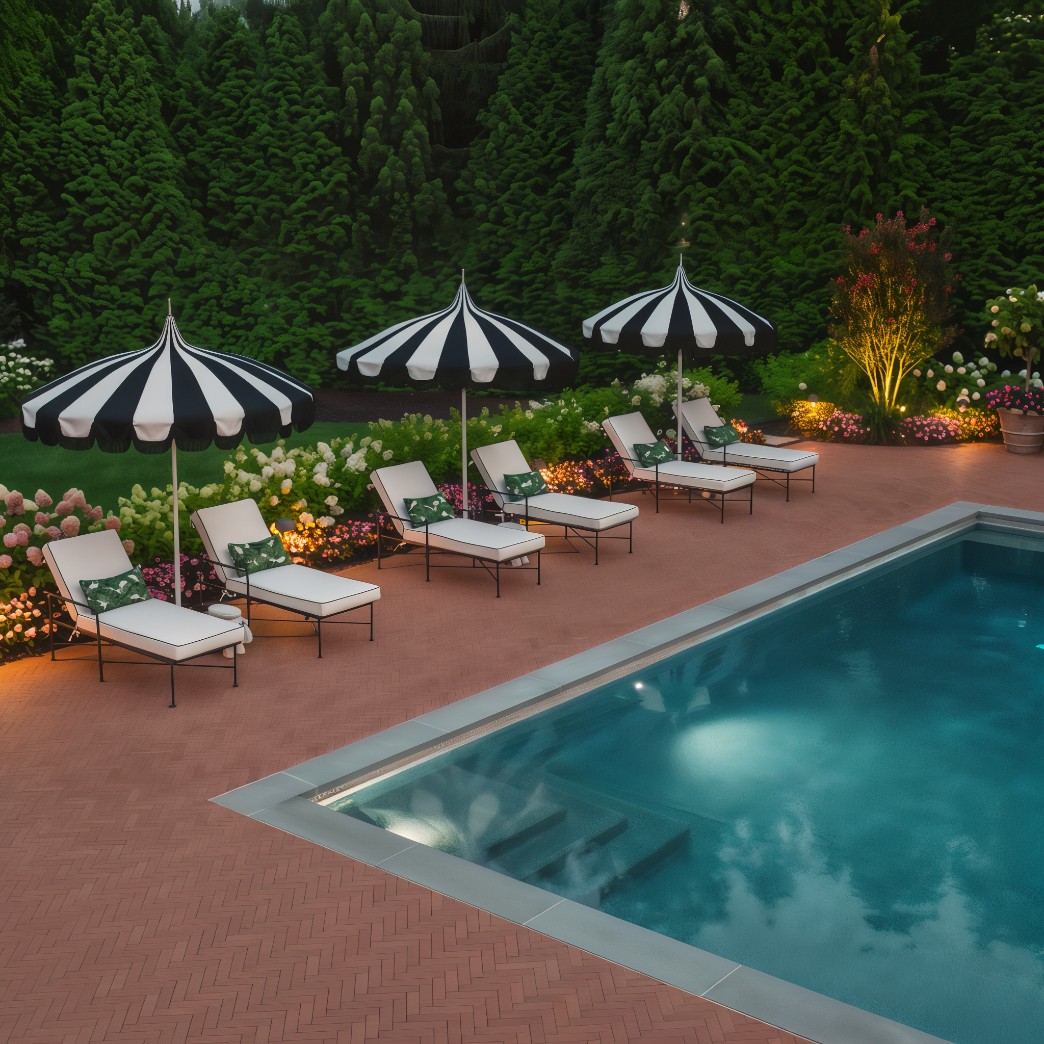 Westmount Merlot HD² Smooth paver herringbone poolside; Chestnut Brown Single Size.