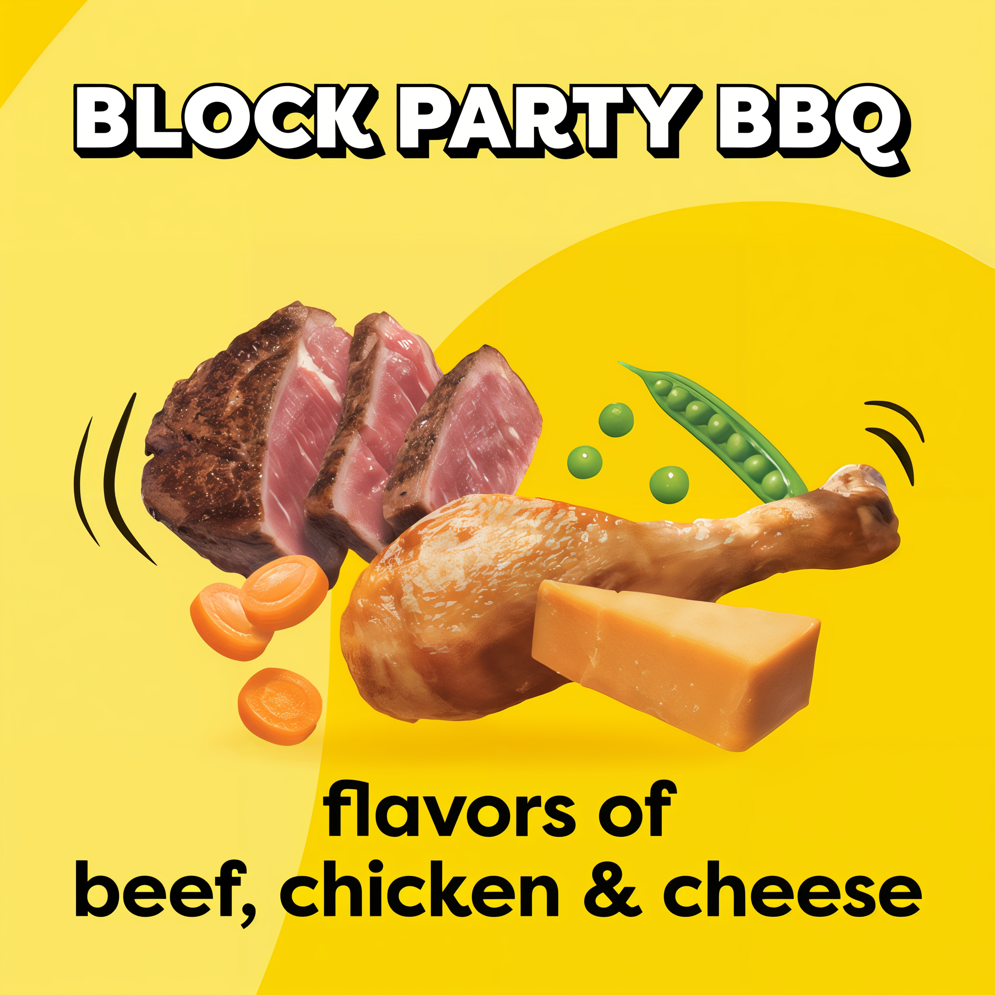 Block Party BBQ with flavors of beef, chicken and cheese